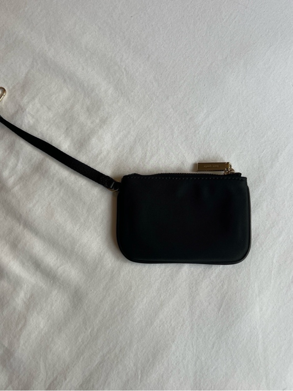 kate spade Black Wristlet Pouch with Gold Hardware